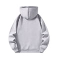 thumbnail image 4 of Quarter Zip Pullover Men Hoodies Regular Fit 1/4 Zip Loungewear Mens Sweatshirts Hoodies Long Sleeve Drawstring Hood Kangaroo Pocket Gray M, 4 of 6