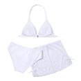 thumbnail image 2 of Girls Swimsuits with Cover Up Skirt 3 Piece Halter Triangle Bathing Suits Bikini Set for Size 5-13, 2 of 7