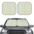 thumbnail image 2 of Fotbe Daisies Flowers 2-Piece Car Windshield Sun Shade | Sun Blocker for Car Windshield | Foldable Automotive Interior Accessories for Sun Protection-Small, 2 of 7
