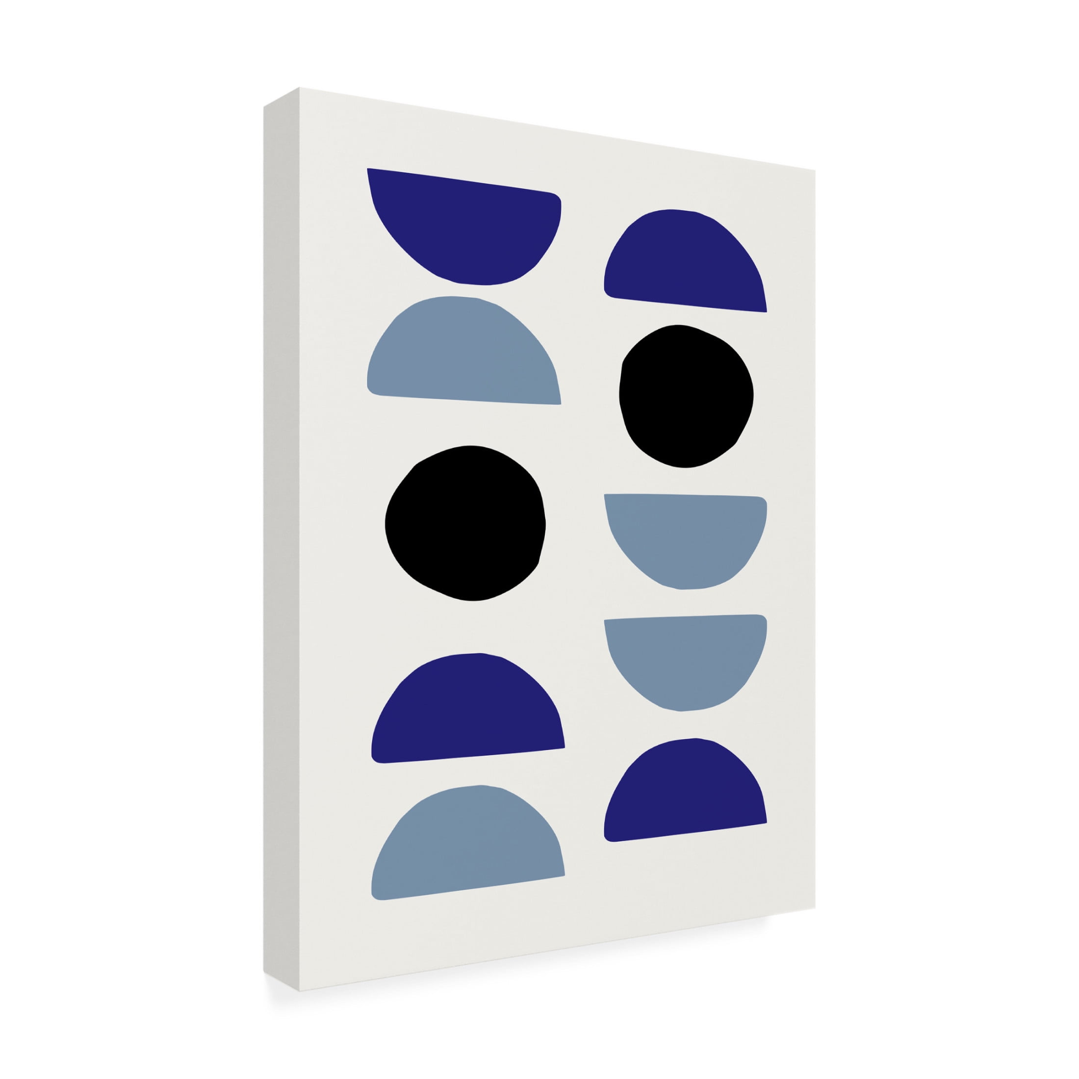 Trademark Fine Art Pictufy Studio  Blue Shapes 2 Canvas Wall Art