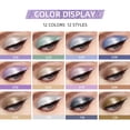 thumbnail image 3 of QiBest sombra de ojos líquida con brillo, 15 colores, resistente al agua, brillo duradero, metálico, fácil de maquillar, profesional, 3 of 5