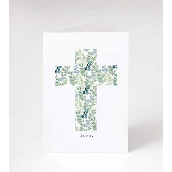 Watercolor Cross Cards for Thank You, Encouragement, Prayer or Just Because (25 Count)