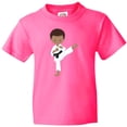 thumbnail image 3 of Inktastic African American Boy, Karate Boy, Black Belt, Kata Youth T-Shirt, 3 of 5