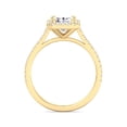 thumbnail image 3 of Delmar - Moissanite Radiant Cut Lab Diamond Engagement Ring With PavÃ© Band, 3 of 4