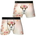 thumbnail image 3 of Happy Mother's Day Jack Russell Terrier with Flower Crown All Over Print Boxer Briefs Underwear for Men Dad Parson Jack Dog Lover - 13004, 3 of 6