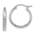 thumbnail image 1 of Boucles d'Oreilles Créoles Rondes en Or Blanc 14k 2,8 X 18 mm, 1 of 8