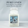 thumbnail image 2 of Village Candle Pure Linen Scented Candle, Large 21.25 oz Apothecary Jar, 2 of 9