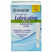 324MJRX MAJOR LUBRICATING PLUS DRY EYE DROPS CARBOXYMETHYLCELLULOSE SODIUM-1 % Clear 30X0.4 ML UPC 309046329466 PACK of 2