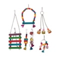 thumbnail image 2 of Swing Bell Toys, Bird Toy Set Hook Installation Chewing Colorful  for Lovebirds for Cockatiel, 2 of 8