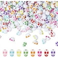 thumbnail image 2 of 555Pcs Skull Beads Colorful Resin Spooky Charms Pendants Halloween Head Seeds Beads with Hole for Bracelet Necklace Jewelry, 2 of 9
