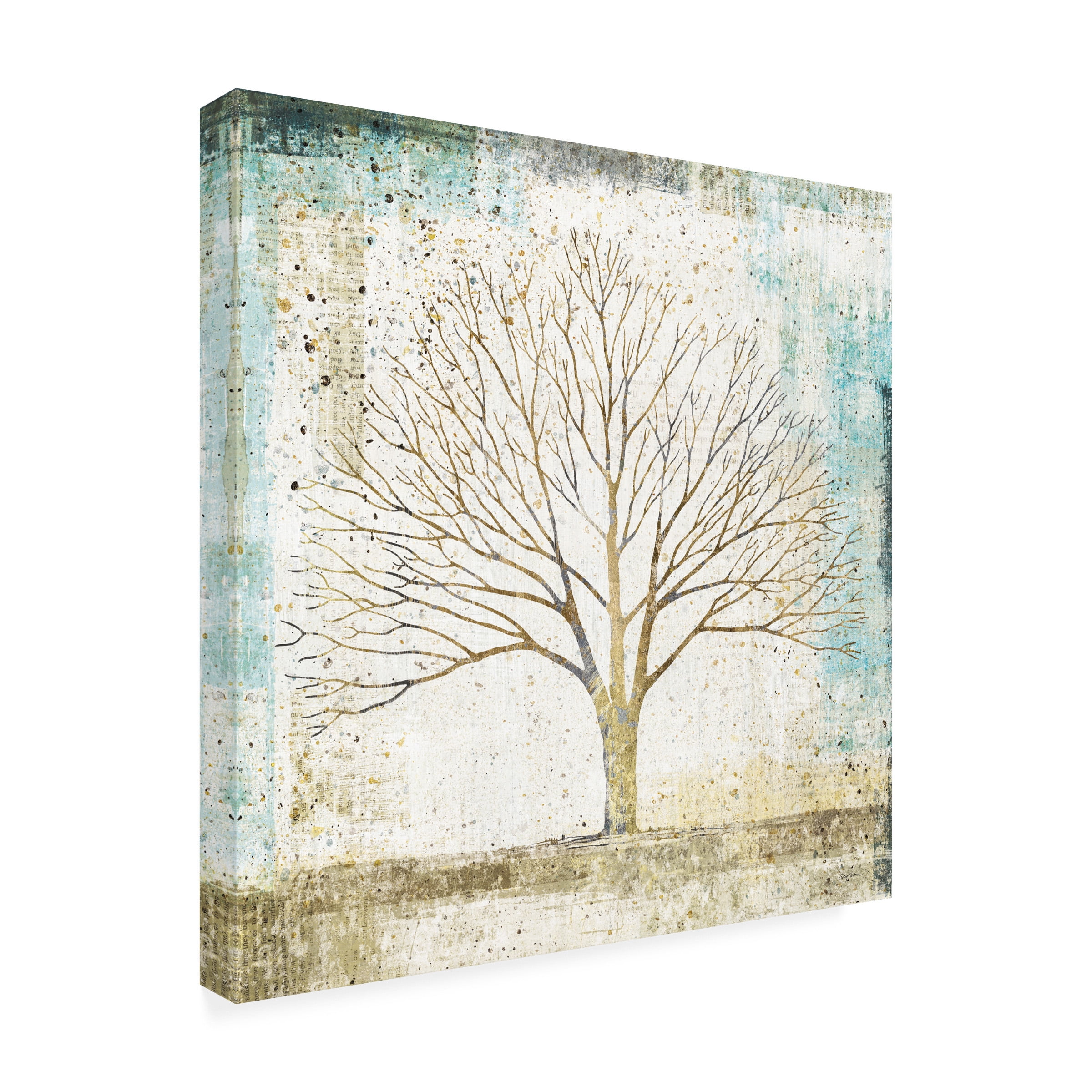 Avery Tillmon 'Solitary Tree Collage' Canvas Art