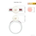thumbnail image 5 of Angara Freshwater Cultured Pearl Ring with Rubies in 14K White Gold for Women | June Birthstone Jewelry for Her, 5 of 8