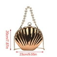 thumbnail image 3 of Wedding Clutches Shell Bag Pearl Handle Handbag for Women Shoulder Bags Crossbody Bag with Chain Fashion Evening Bag, 3 of 21