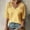 Yellow cute tops for women, variant on Wycnly Cute Tops for Women Solid V-Neck Short Sleeve T shirts Summer Elegant Lace Patchwork Plus Size Loose Pullover Blouses Yellow xxxxl
