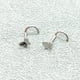 thumbnail image 3 of 50 piezas de joyería de acero inoxidable para la nariz, Europa y Estados Unidos, joyería para piercing de nariz, poste de 5 palabras, mariposa, 3 of 5