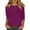 236# Dark Purple, variant on DENGDENG Womens Tops 3/4 Length Sleeve Crew Neck Button Down T Shirts Elbow Sleeve Summer Casual Shirts Spring Three Quarter Length Tunics Business Petite Pullover Coffee S