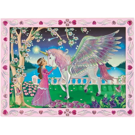 Melissa & Doug Peel and Press Sticker by Number Kit: Mystical Unicorn - 100+ Stickers, Jumbo Frame