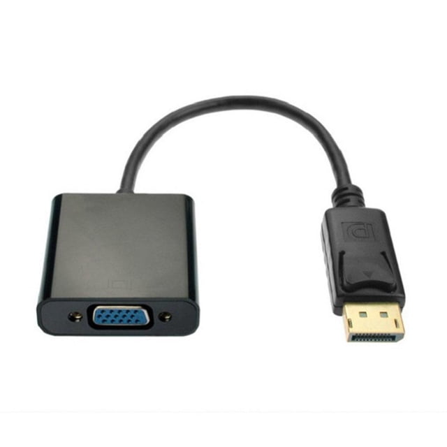 DTREELS Dp To Vga Adapter For HDTV Displays Original Adapter Cable Projector Or PC D8Q0 Cables Capture Audio Computer Card USB