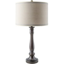 Livabliss Cory Cottage Accent Table Lamp, 29-inch, Brown with Beige Shade