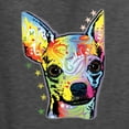 thumbnail image 5 of Wild Bobby Dean Russo Colorful Chihuahua Dog Lover Men Long Sleeve Shirt, Heather Black, Small, 5 of 5