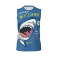 thumbnail image 4 of Yiaed Great White Shark Print Men's Singlet Vests Summer Running Muscle Tank Tops Gym Undershirt Round Neck Sleeveless for man, 4 of 5