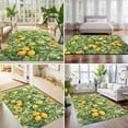 thumbnail image 4 of Area Rugs 3'x5', Summer Lemon Carpet Runner Indoor Outdoor Rugs Home Decor Aesthetic, Watercolor Yellow Fruits Green Leaves Non Slip Mats Washable Accent Rug for Living Room Bedroom, 4 of 8