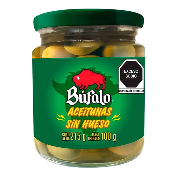 Aceitunas Búfalo sin hueso 215 g
