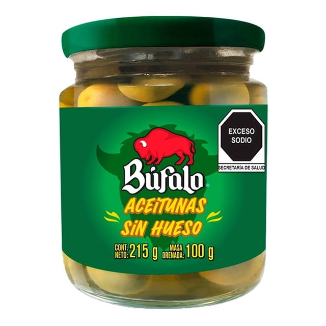 Aceitunas Búfalo sin hueso 215 g