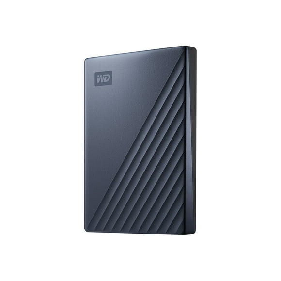 WD My Passport Ultra WDBC3C0020BBL - Hard drive - encrypted - 2 TB - external (portable) - USB 3.0 (USB-C connector) - 256-bit AES - blue