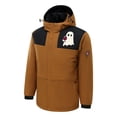 thumbnail image 3 of Jinhomg Unisex Winter Rain Jacket Thermal Cozy 4 Heated Zones Heating Coats Plus Size Detachable Hooded Puffer Coat Without Battery Spring Saving Brown S, 3 of 5