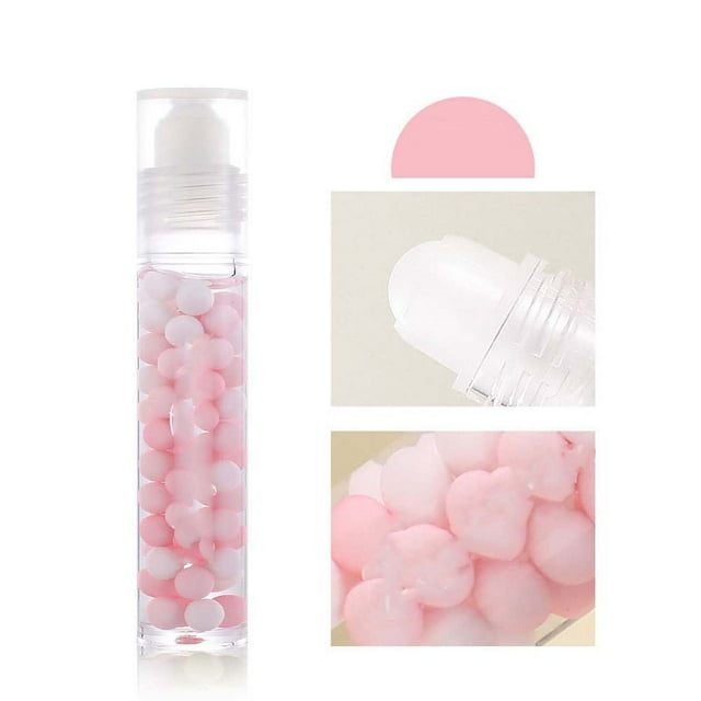FcBaudy Rouge à Lèvres pour Femmes, Encre à Lèvres, Brillant à Lèvres Coloré avec Perles Roulées, Glaçage pour Lèvres en Verre, Brillant à Lèvres Transparent, Huile pour Lèvres Empilée, Huile Hydratante pour Lèvres en Verre 6,3 ml Crème pour le Visage