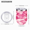 thumbnail image 2 of GZHJMY 1 Pcs Egg Cup, Pink Camouflage Military Pattern 304 Stainless Steel Vacuum Insulated Cup, U-Shaped Red Wine Cup Eggshell Cup, 2 of 6