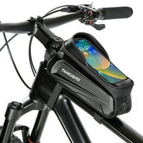 Waterproof Phone Mount Bags Front Frame Tube Bag with Touchscreen Phone Holder Case Cycling Bike Tool Storage Bag Pack