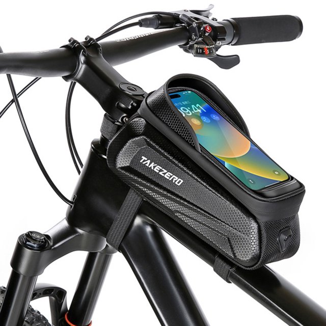 Waterproof Phone Mount Bags Front Frame Tube Bag with Touchscreen Phone