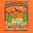 thumbnail image 6 of Wild Bobby Life Was Meant For Great Adventures Mountains Pine Trees Nature Lover Unisex Crewneck Sweatshirt, Orange, Medium, 6 of 6