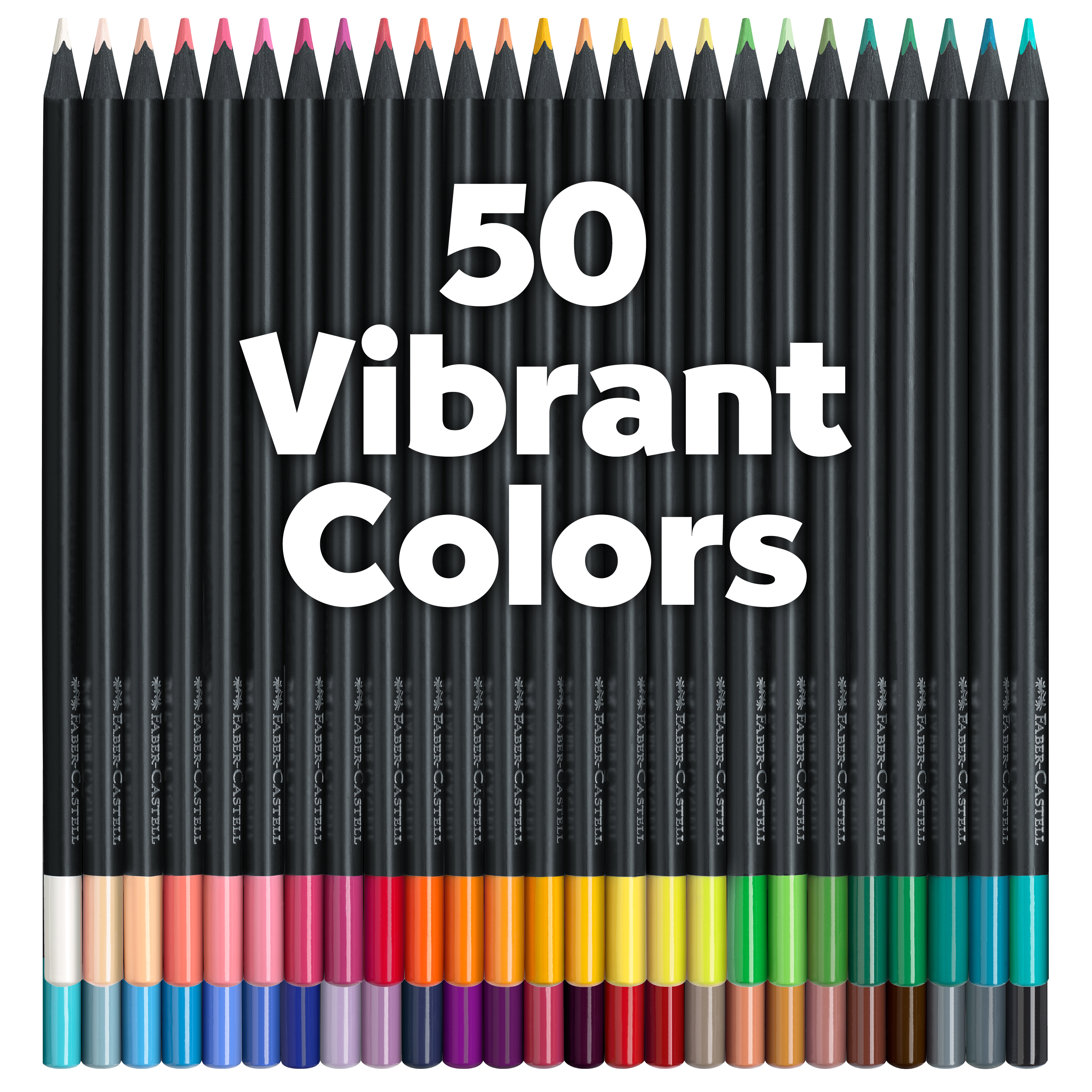 Lápices de colores Faber-Castell Black Edition de arte fino | Útiles escolares para regreso a clases (50 piezas) 5