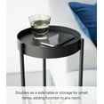 thumbnail image 4 of Yamazaki Home Two-Tier Rolling Plant Stand, Black, Steel, Wheels, 4 of 7