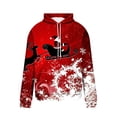 thumbnail image 4 of GuangCheng Hooded,Chirstmas,Sweatshirts for Men,Deer Printed,Drawstring,Drop Shoulder,Thick Warm Coats,Pullover Hoodies, 4 of 5