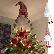 Wzzjkit Christmas Tree Topper, Gnome Tree Topper for Home Party Wedding Car Holiday Decor Supplies, Xmas Tree Topper, Christmas Tree Decorations