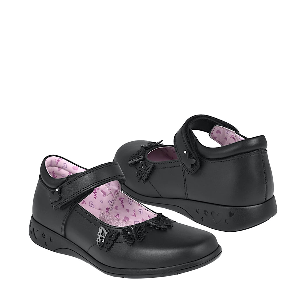 ZAPATOS ESCOLARES NIÑA BAMBINO A3987 PIEL NEGRO BAMBINO A3987