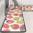 thumbnail image 2 of Kitchen Rugs Sets Of 2,Colorful Strawberry Plants Fruit Leaf Anti Fatigue Kitchen Mat Rugs Non Slip Washable,Decorative Kitchen Floor Mats for Kitchen,Sink,Laundry,17"x47"+17"x47", 2 of 5