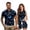 Blue Butterfly Print, variant on Patriotic Star Matching Couple Golf Outfits His and Hers Quarter Zip Moisture Wicking Quick Dry Summer Shirts & Dress Sets for Golf Tennis Casual Wear, Mr & Mrs Gifts