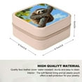 thumbnail image 2 of Autua Sloth Theme Travel Jewelry Box for Necklace, Ring, Earring Organization Pink, 2 of 5