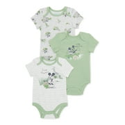 Mickey Mouse Baby Unisex Bodysuit, 3-Pack, Sizes 0-12 Months