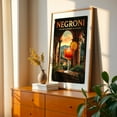 thumbnail image 2 of Negroni Cocktail Poster: Vintage Italian Elegance - Tuscany Italy Illustration Cocktail Vintage Poster Travel Poster Bar Architecture Italian Scenic Oak Framed Wall Art Print 5 x 7 inches, 2 of 59