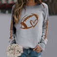 thumbnail image 4 of TIANZEN Full Sleeve Crewneck Sweatshirts For Women Long Sleeve Football Graphic Printed Hoodless Pullover Sweatshirts Top Blouse Jacket Women, 4 of 4