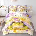 thumbnail image 1 of YST 7Pcs Cartoon Frog Comforter Set Green Frog Bed in a Bag, King Size, 1 of 5