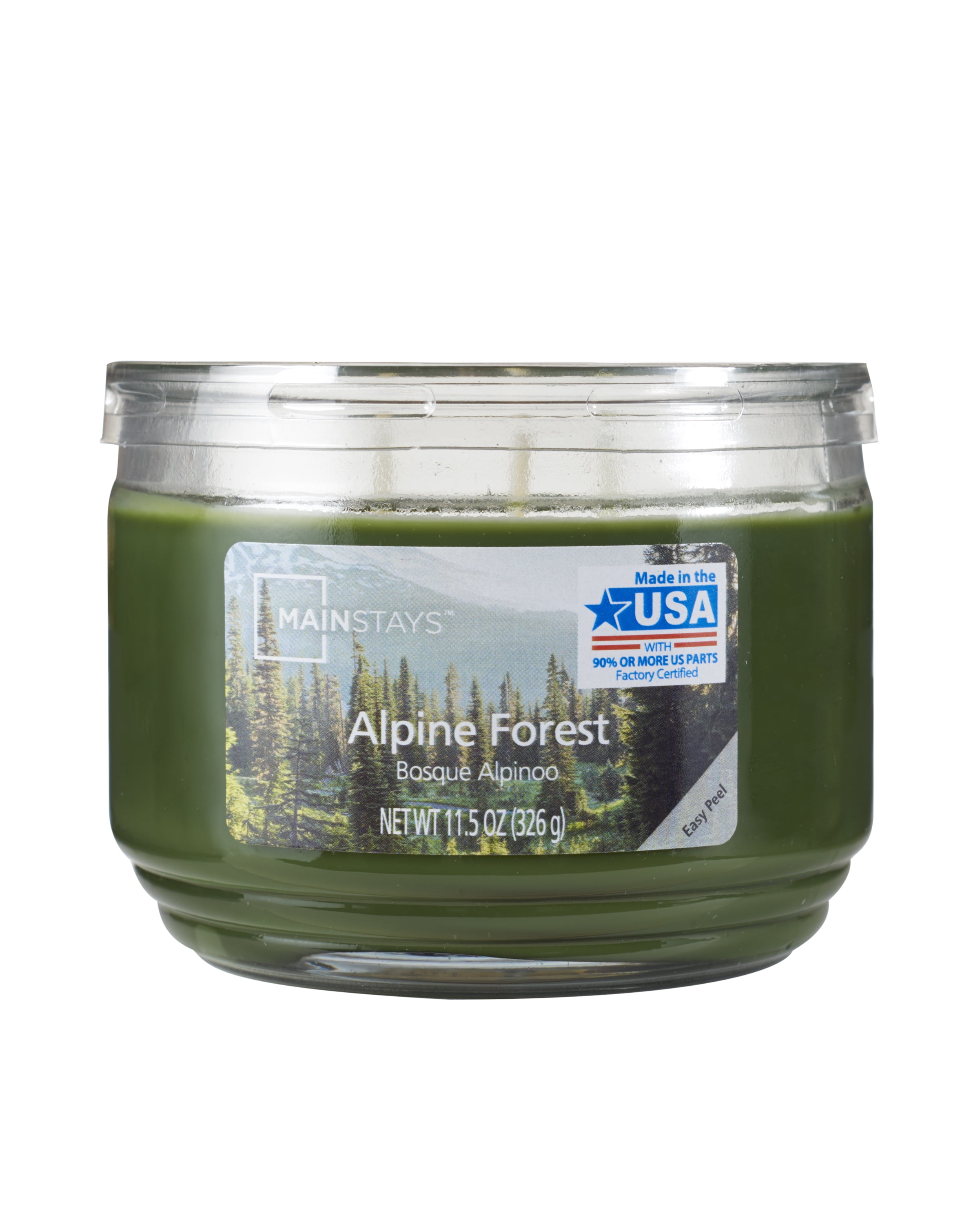 Mainstays Alpine Forest Scented 3Wick Glass Jar Candle, 11.5 oz