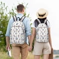 thumbnail image 4 of Disketp Funny Kawaii Unicorns Dancing print Canvas Backpack Lightweight Travel Daypack Student Rucksack Laptop Backpack-, 4 of 5