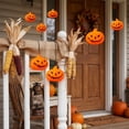 thumbnail image 4 of Battery Operated Mini Handheld LED Pumpkin Lantern, Small Jack-O'-Lantern Night Light, Compact Table Decor for Mantel Shelf, Holiday Party Tiered Tray and Indoor Halloween Decoration, 4 of 7